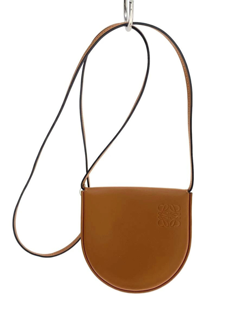 Loewe Heel Leather Crossbody Bag Brown